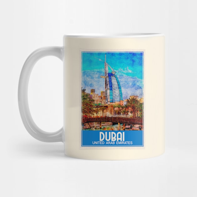 Travel Art Dubai United Arab Emirates by faagrafica